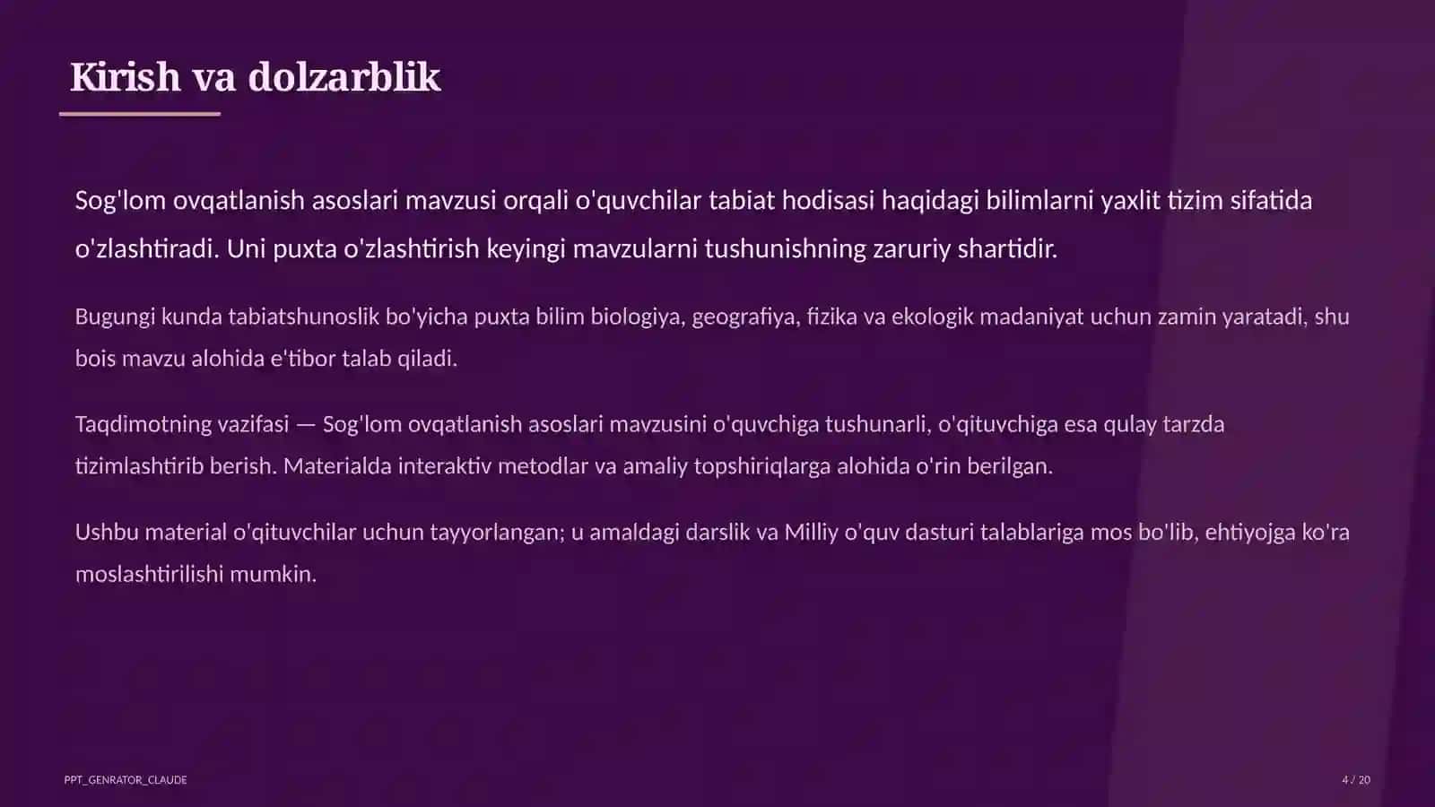 Sog'lom ovqatlanish asoslari (3-sinf) 4