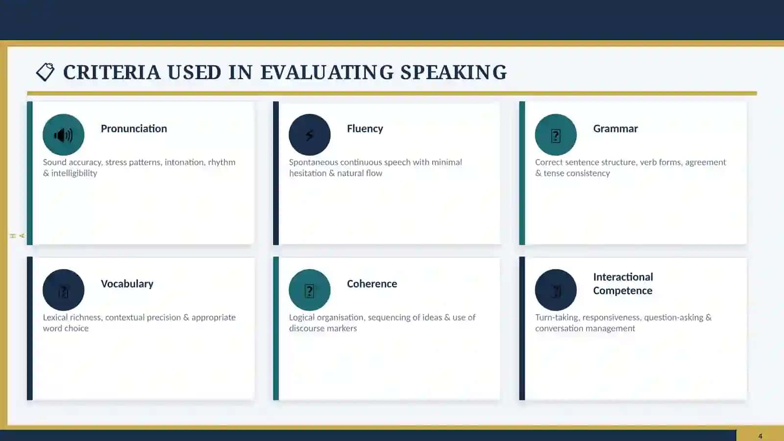 CHALLENGING IN ASSESSING SPEAKING SKILLS 4
