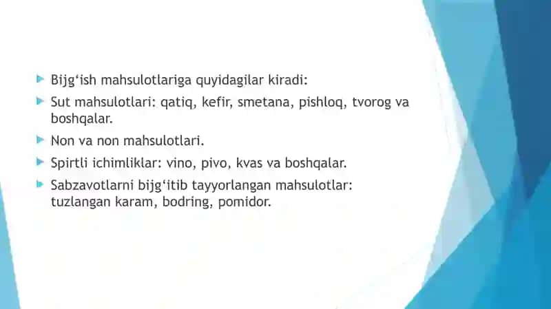 Bijg’ish mahsulotlari ishlab chiqarish 4