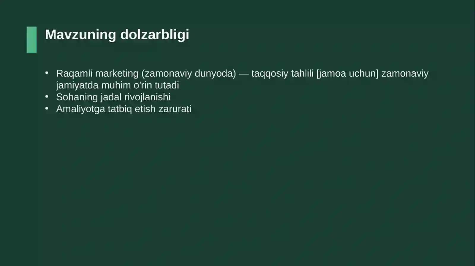 Raqamli marketing (zamonaviy dunyoda) — taqqosiy tahlili [jamoa uchun] 4