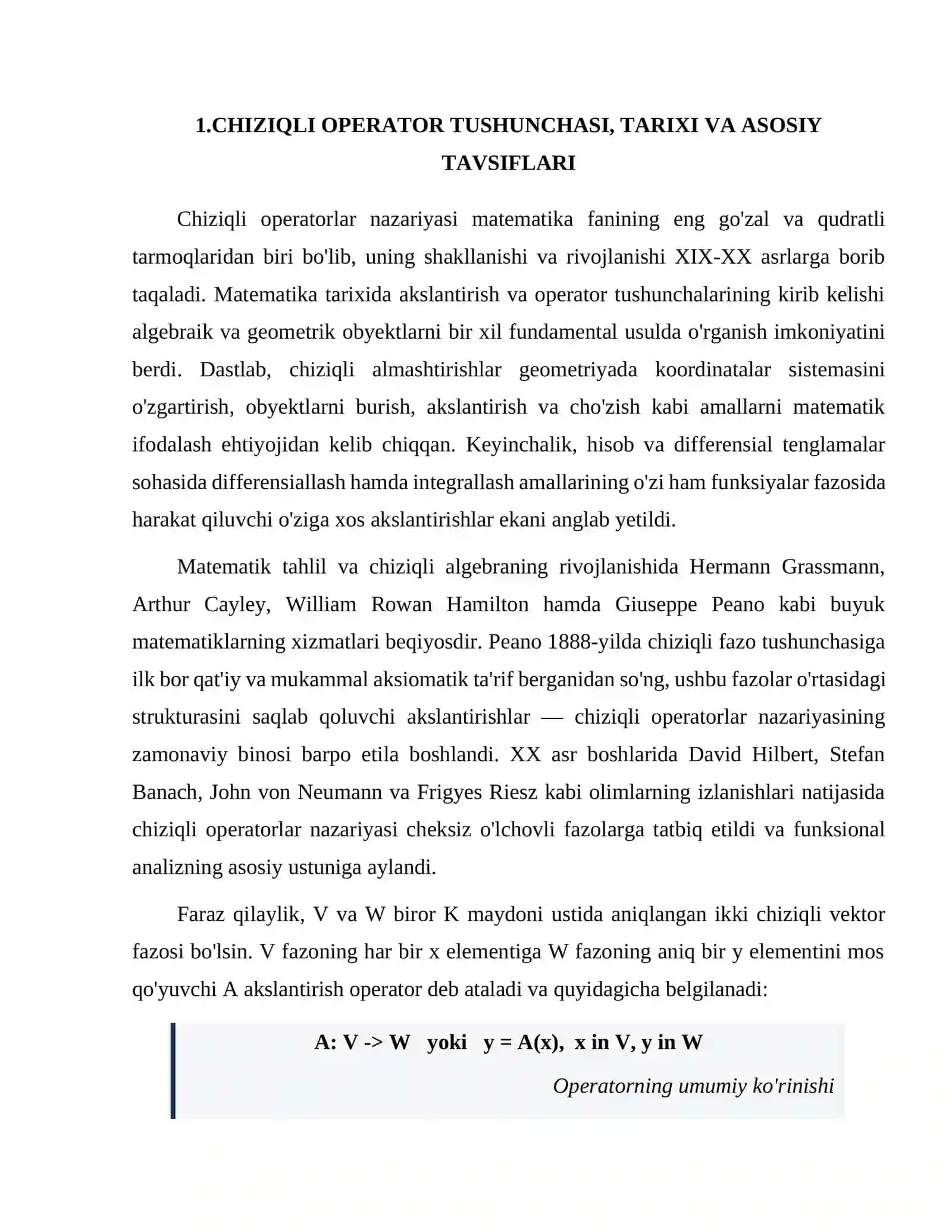 CHIZIQLI OPERATOR HAQIDA TUSHUNCHA 4