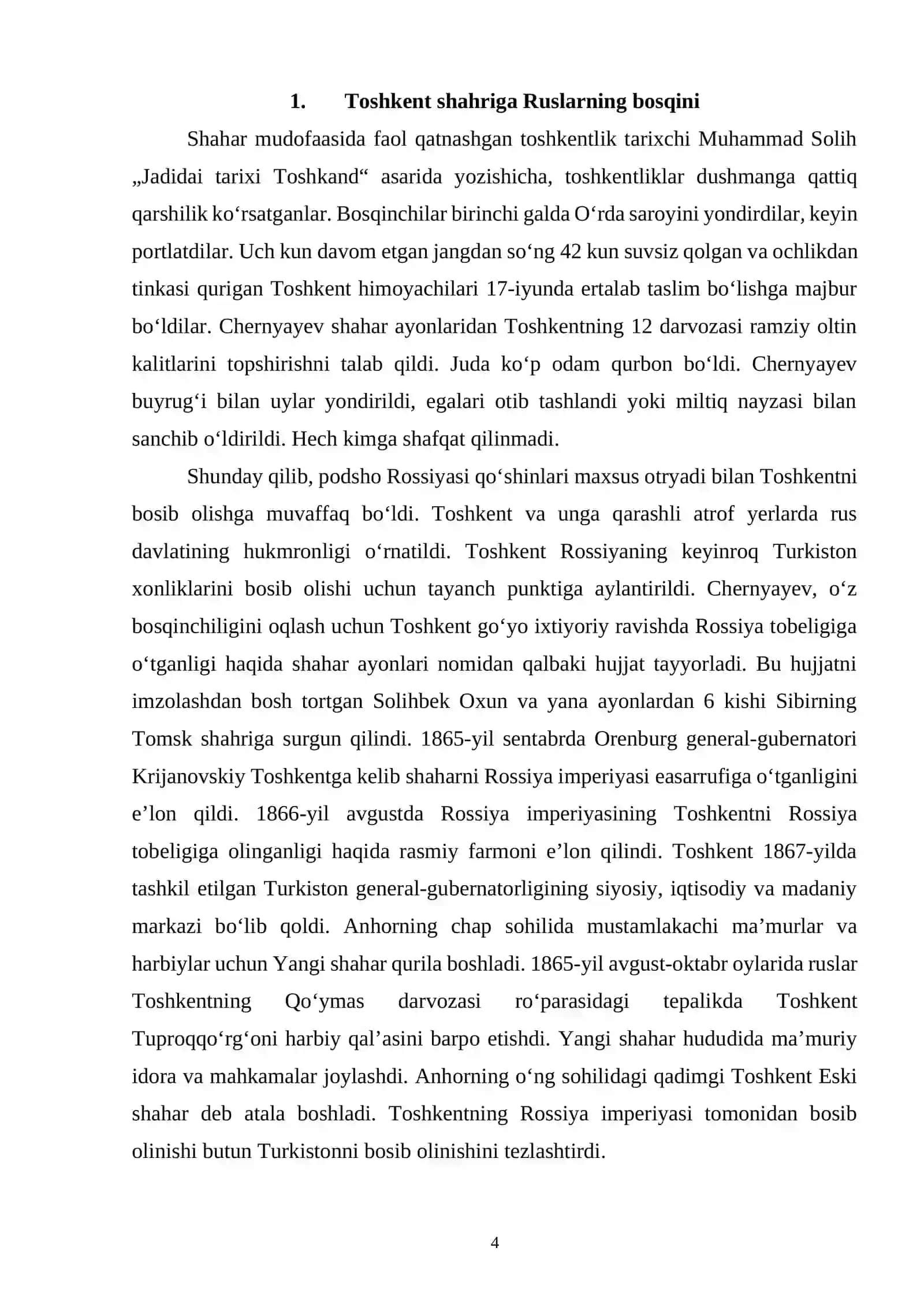 Rus qo‘shinlarining Toshkentga yurishi va shaharning egallanishi 4