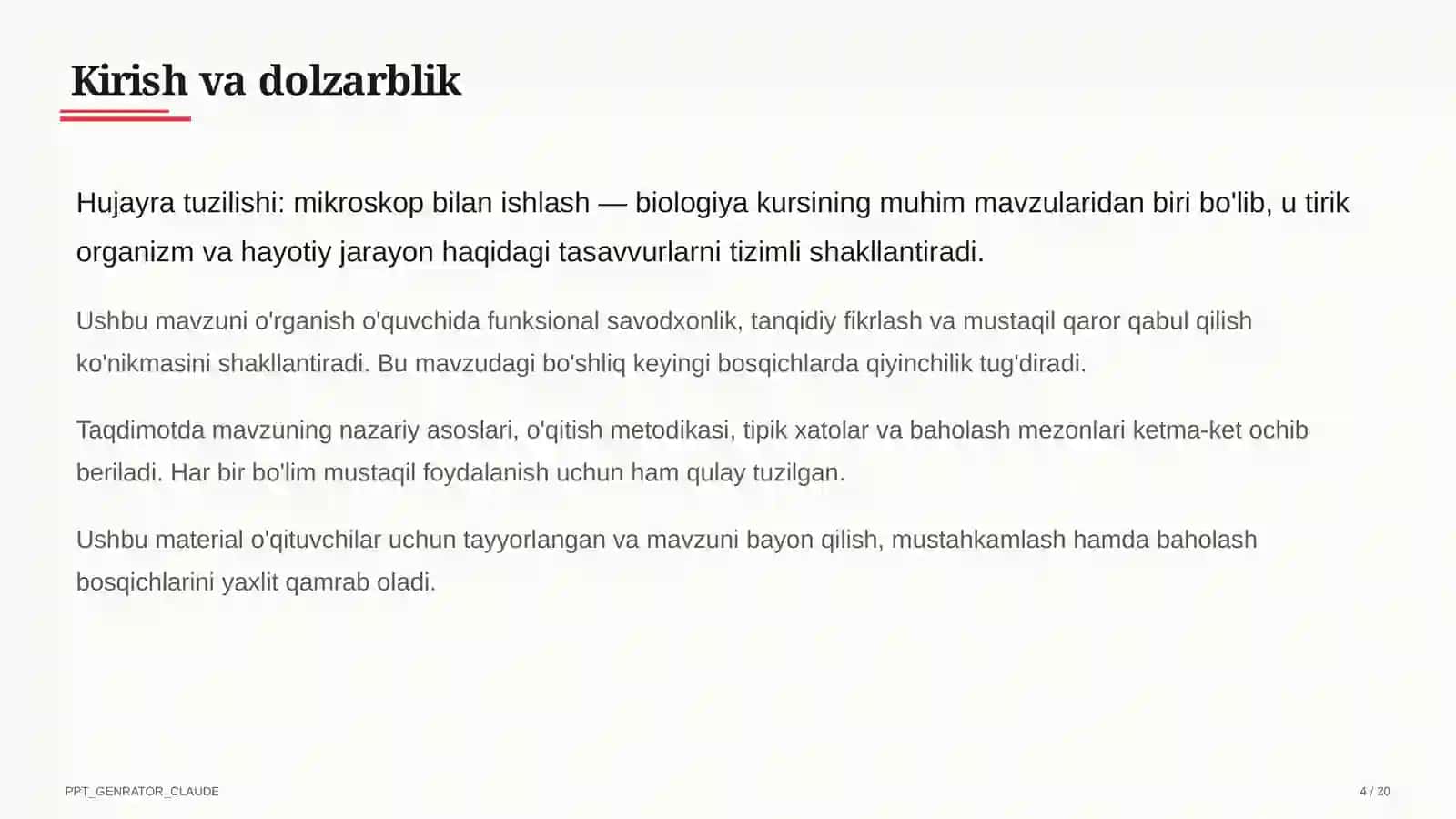 Hujayra tuzilishi: mikroskop bilan ishlash (5-sinf) 4
