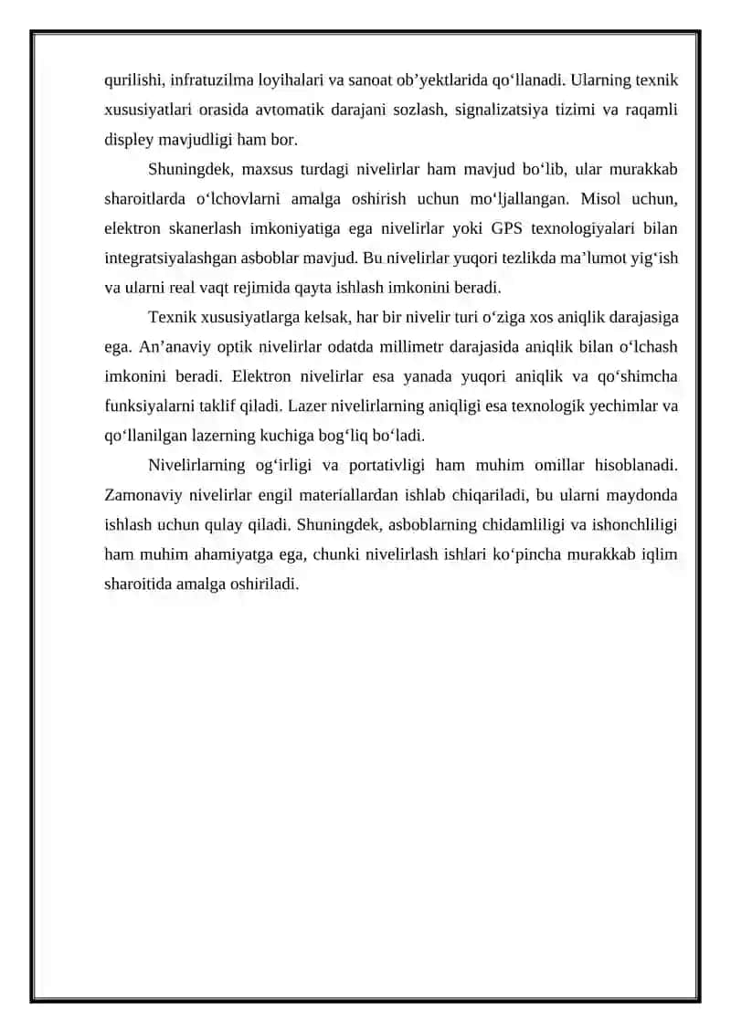 Zamonaviy nivelirlar va ularni klassifikatsiyasi. 4