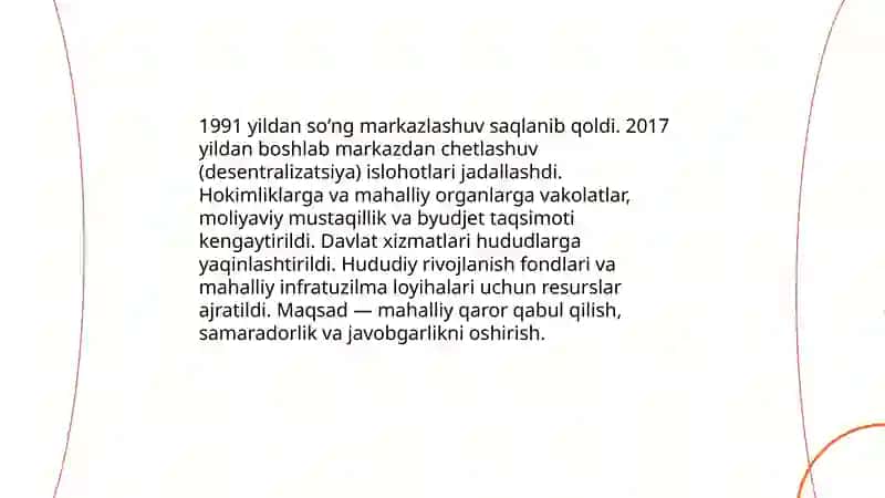 Mustaqillik yillarida davlat boshqaruvi tizimida amalga oshirilayotgan islohotlar 4
