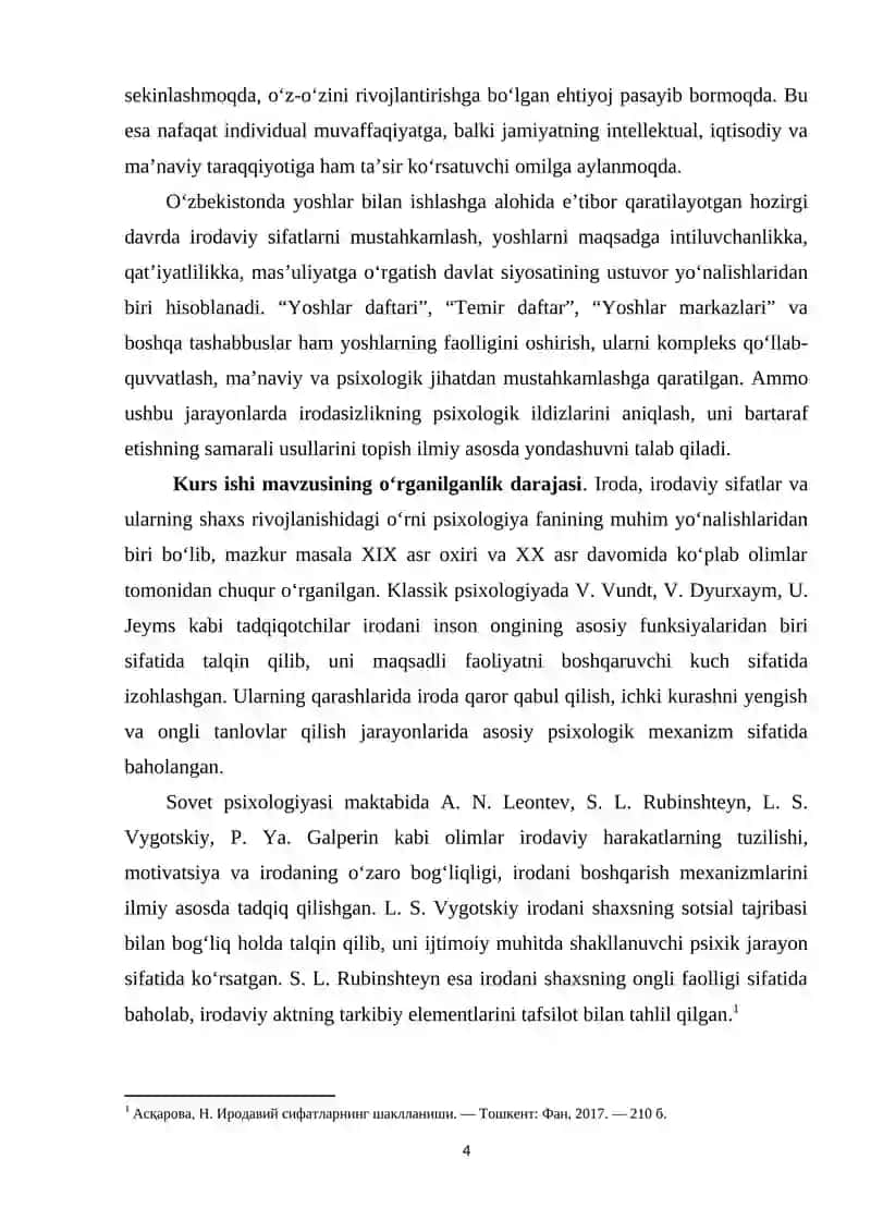 IRODASIZLIK VA UNING SHAXS XULQ-ATVORIDAGI PSIXOLOGIK NAMOYON BOʻLISHI 4