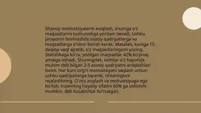 Shaxsiy xususiyatlarni o'lchash 4