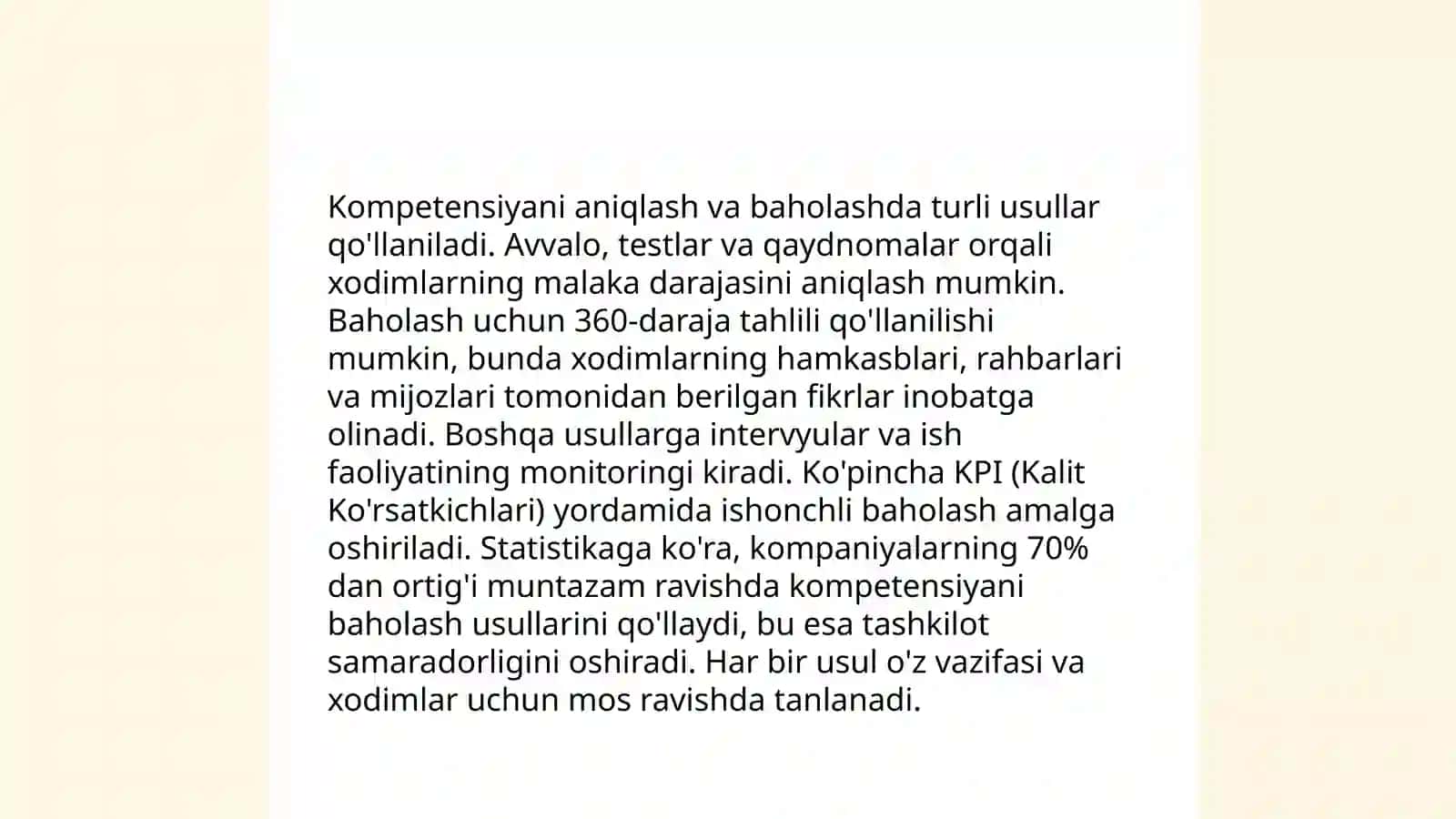 Kompetensiya bo'yicha O'zbek olimlarining fikr-mulohazalari va ishlari 4