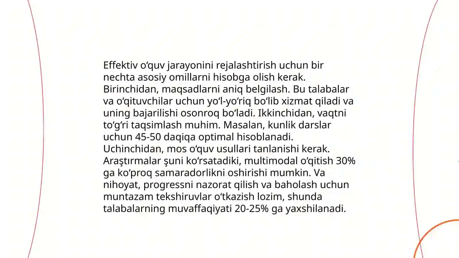 O‘quv jarayonini tashkil etish va o’tkazish: O‘quvchilar bilan o‘zaro munosabatlar, usullarni amalga oshirish 4