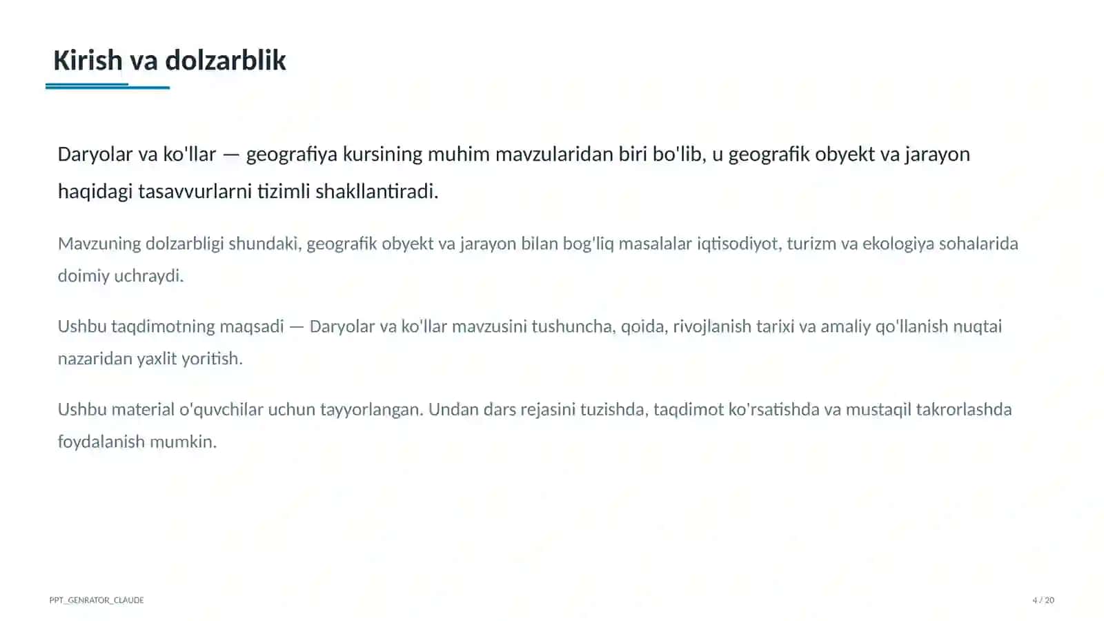 Daryolar va ko'llar (6-sinf) 4