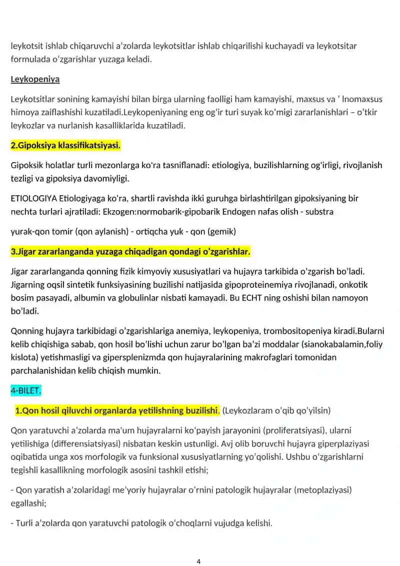 ADTI Patologik fiziologiya 1-BILET 4