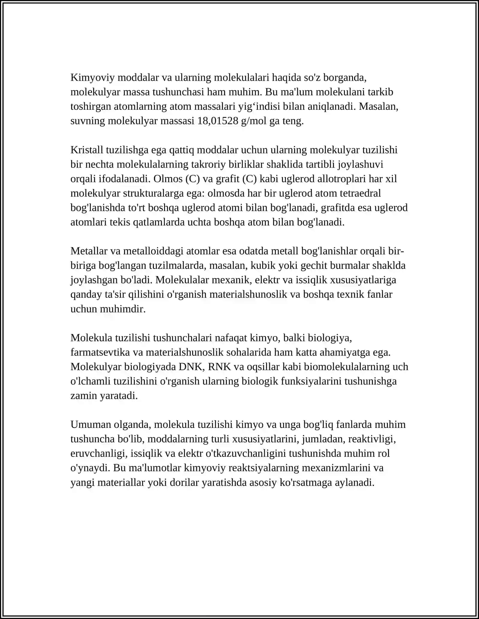 QUTBLANGAN VA QUTBLANMAGAN MOLEKULALAR 4