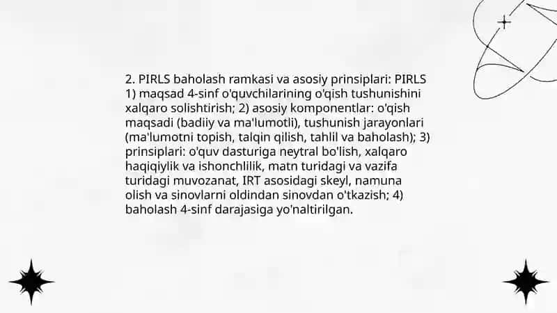 PIRLS tadqiqotlari haqida umumiy maʼlumot 4