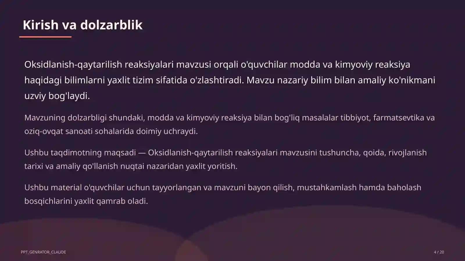 Oksidlanish-qaytarilish reaksiyalari (8-sinf) 4