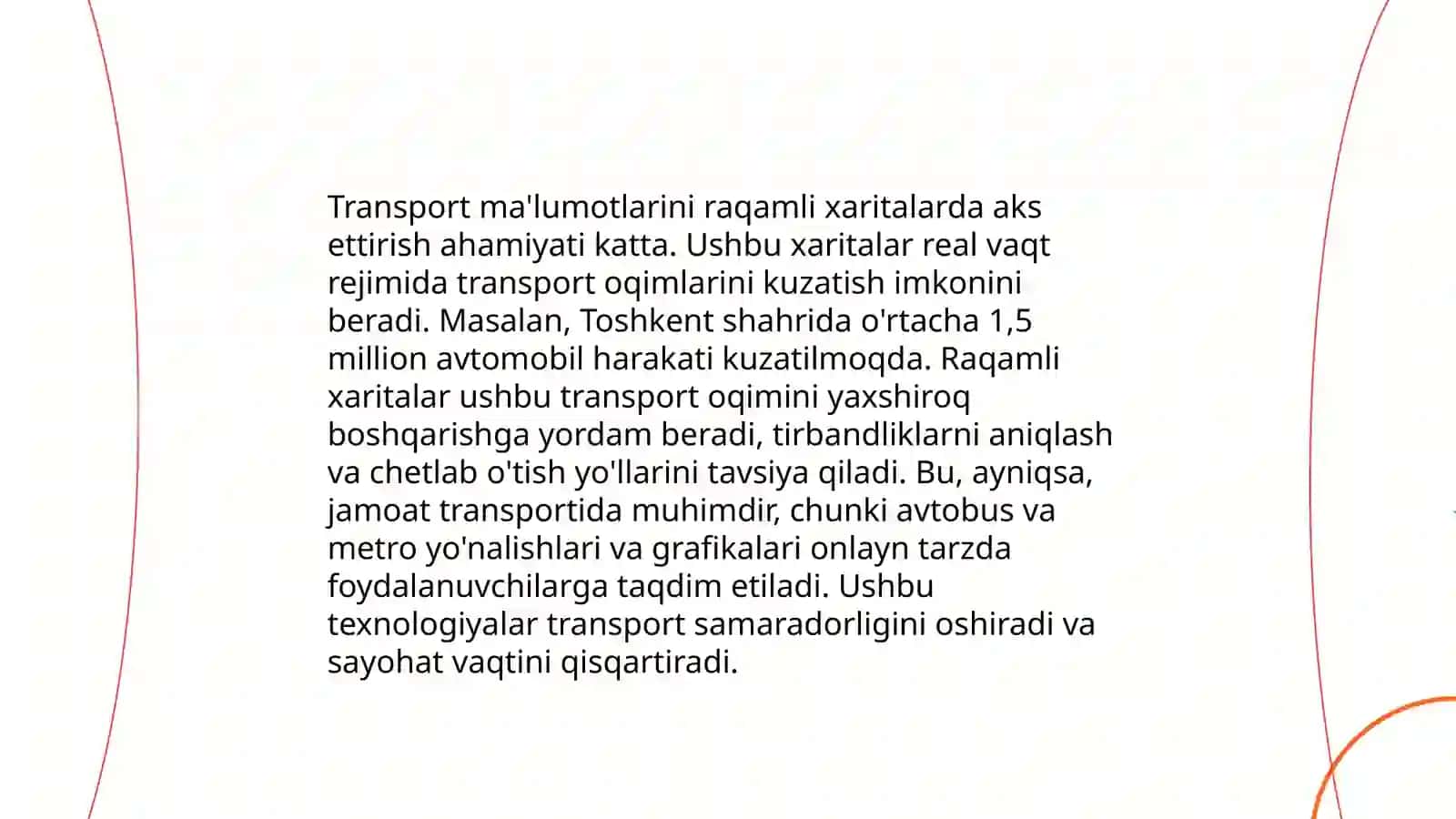 Transport infratuzilmasini rejalashtirishda GAT 4