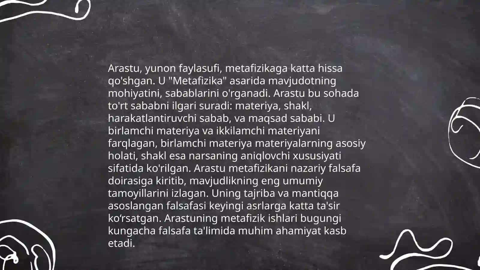 Arastu falsafaga qoʻshgan hissasi 4
