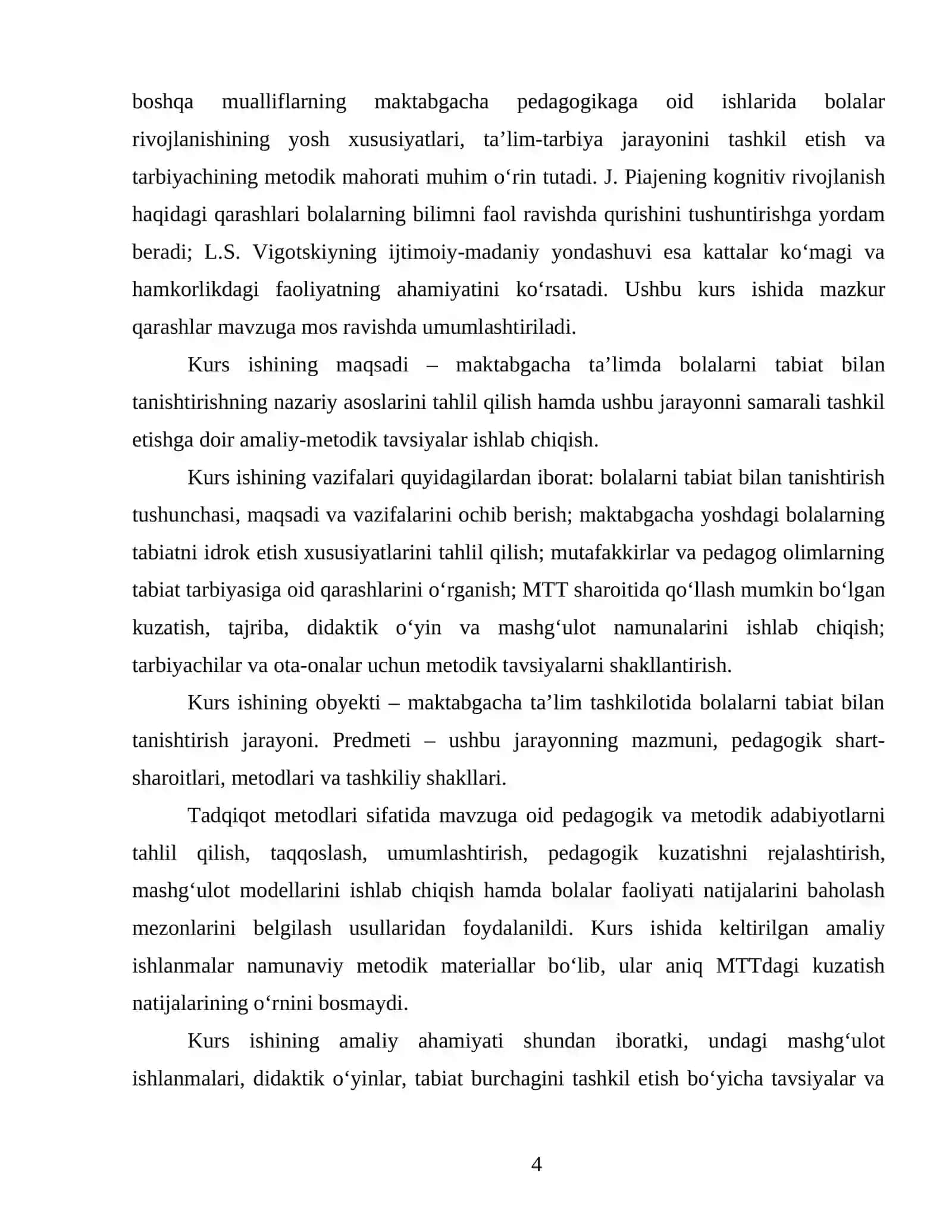 MAKTABGACHA TA’LIMDA BOLALARNI TABIAT BILAN TANISHTIRISHNING NAZARIY ASOSLARI 4