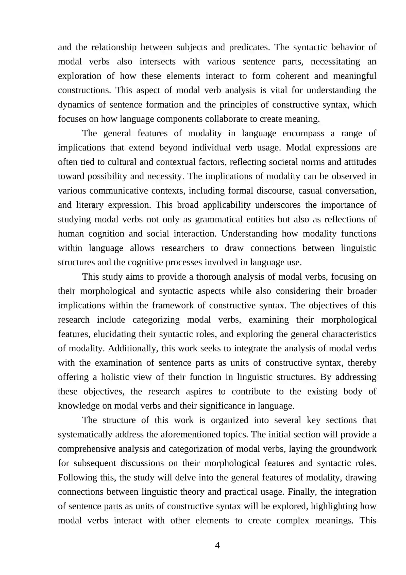 Modal verbs and their analysis. Morphology and syntax. General feutures. Sentence parts as unita of constructiva syntax 4