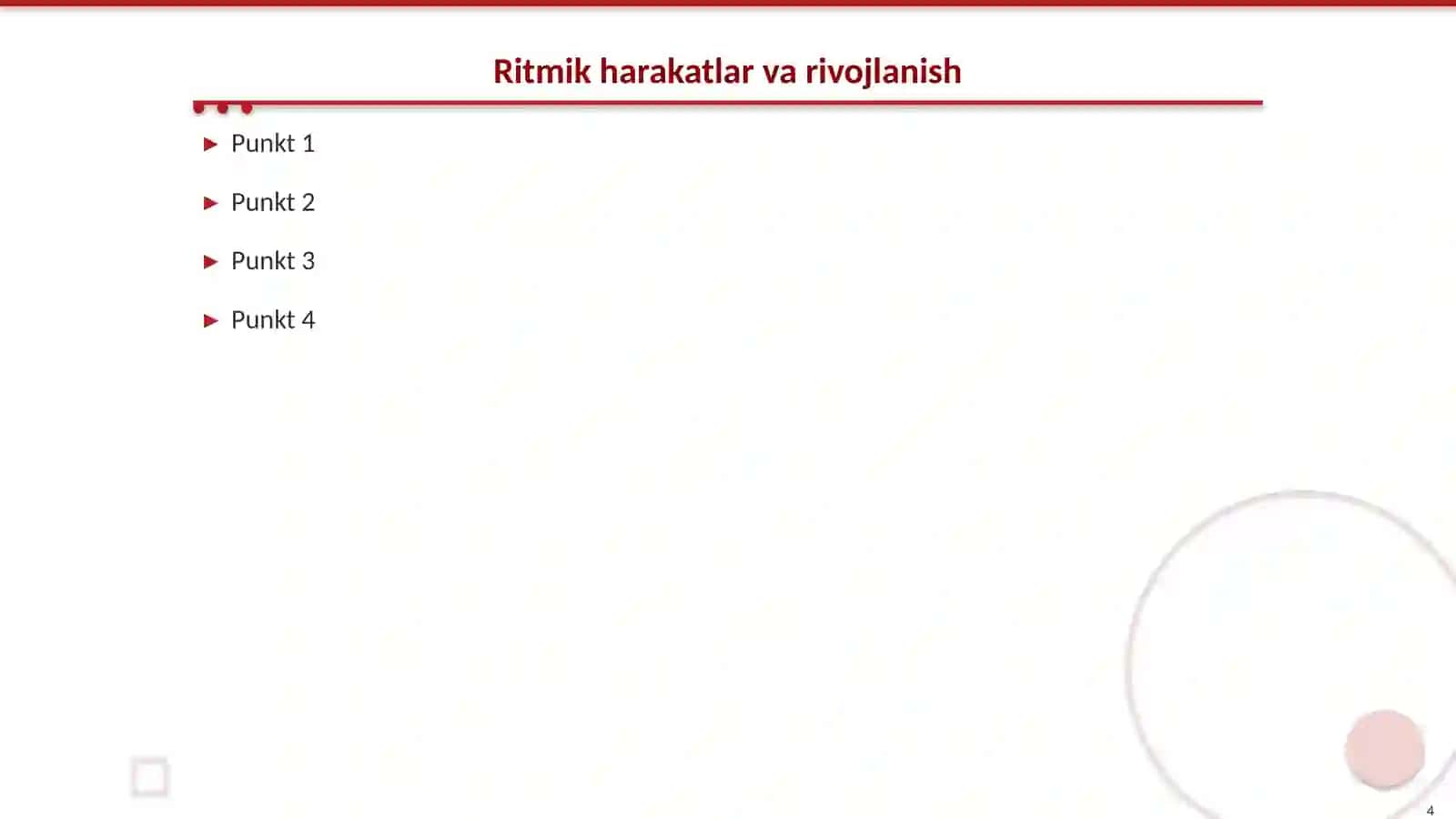 Bolalarni musiqaviy ritmik harakatlarga o'rgatish 4