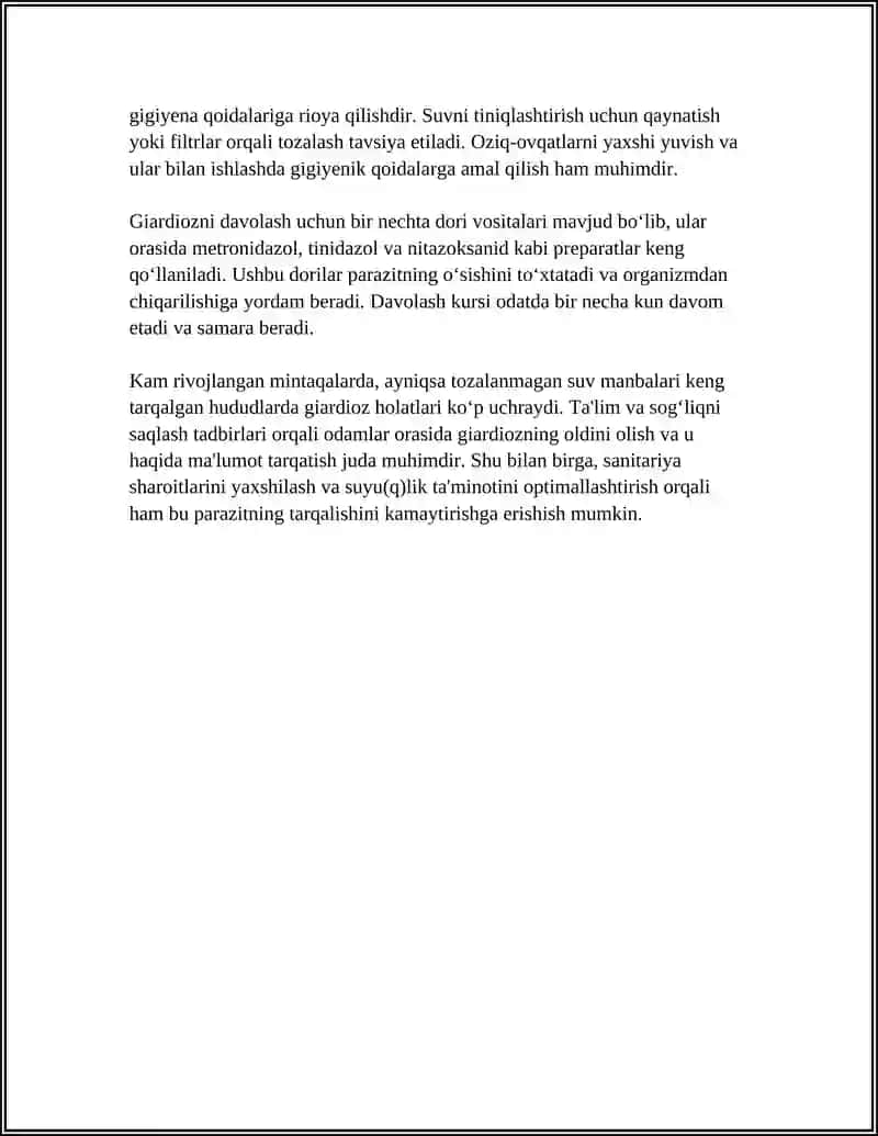 ODAMDA PARAZITLIK QILUVCHI SODDA HAYVONLAR 4