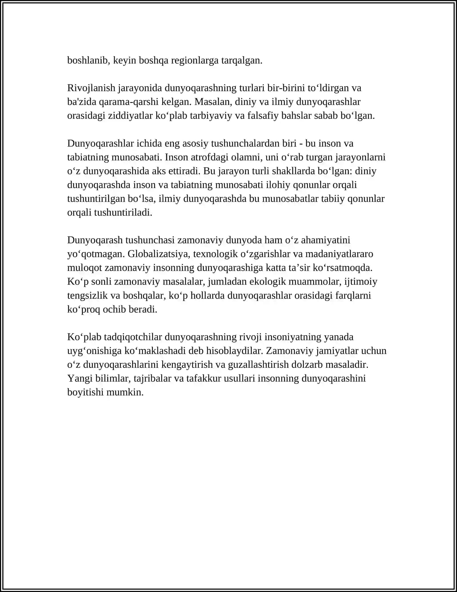 Dunyoqarashning Mohiyati Tuzilishi Asosiy Funksiyalari 4