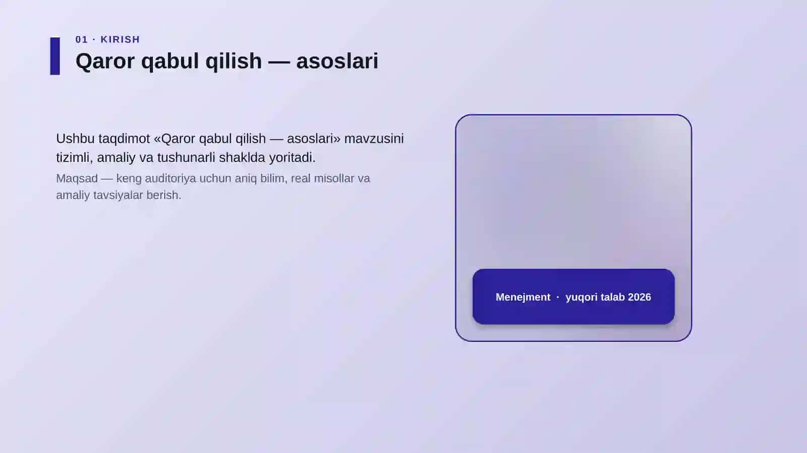 Qaror qabul qilish — asoslari 4