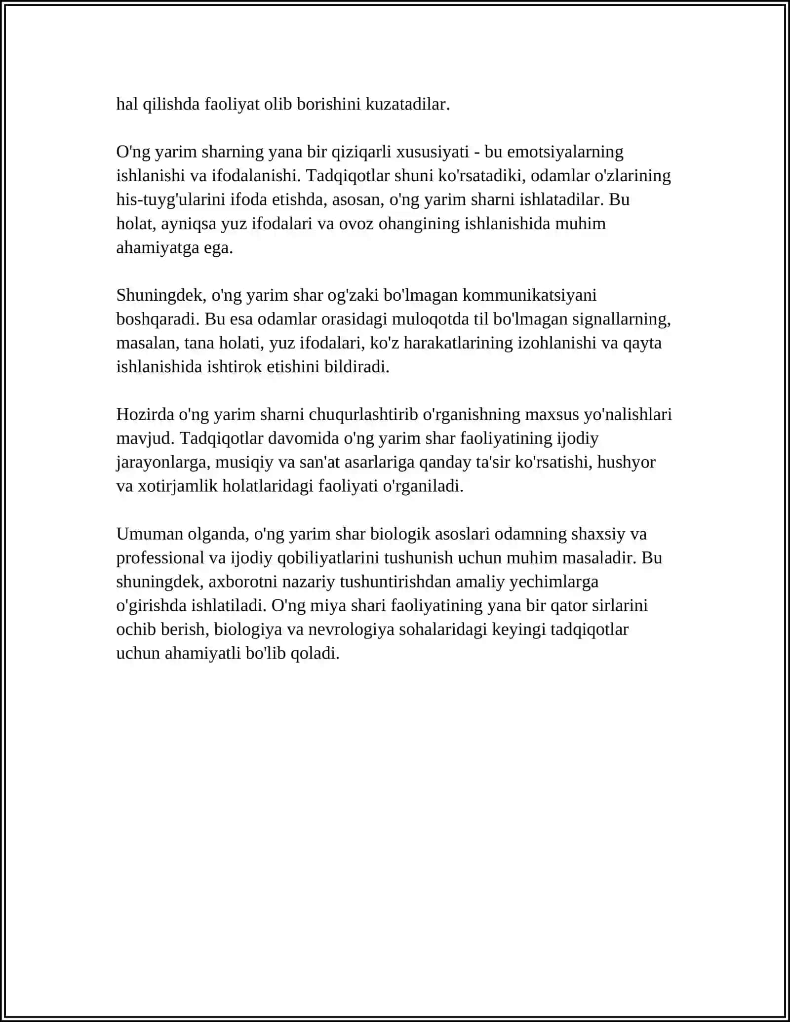 O'ngning biologik asoslari 4