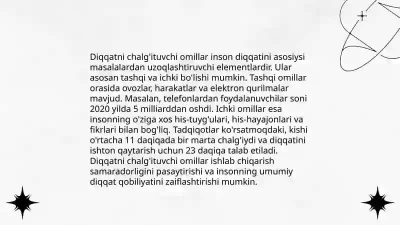 Diqqat va xotira 4