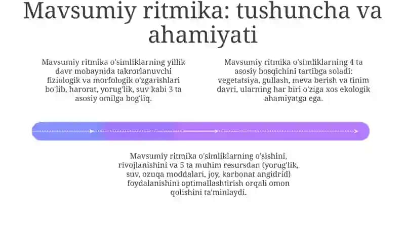 O'simliklarning ontogenezi va rivojlanish bosqichlari 4