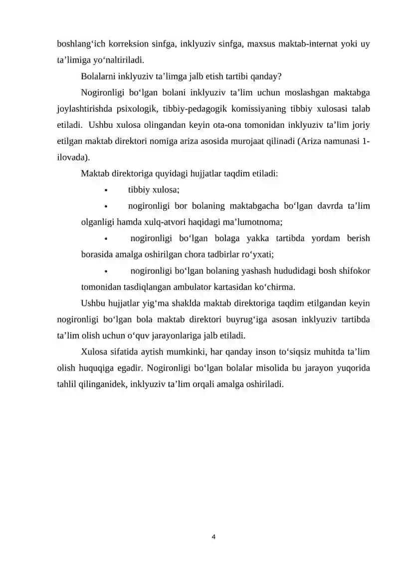 INKULIZIV TALIMGA JALB QILISH BOSQICHLARI 3-4 BOSQICH 4
