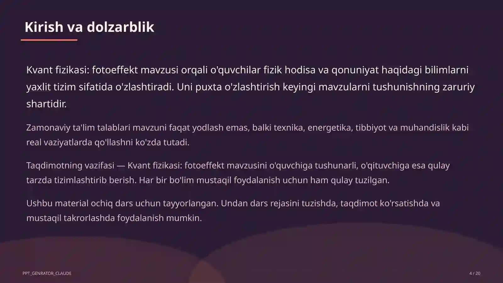 Kvant fizikasi: fotoeffekt (11-sinf) 4