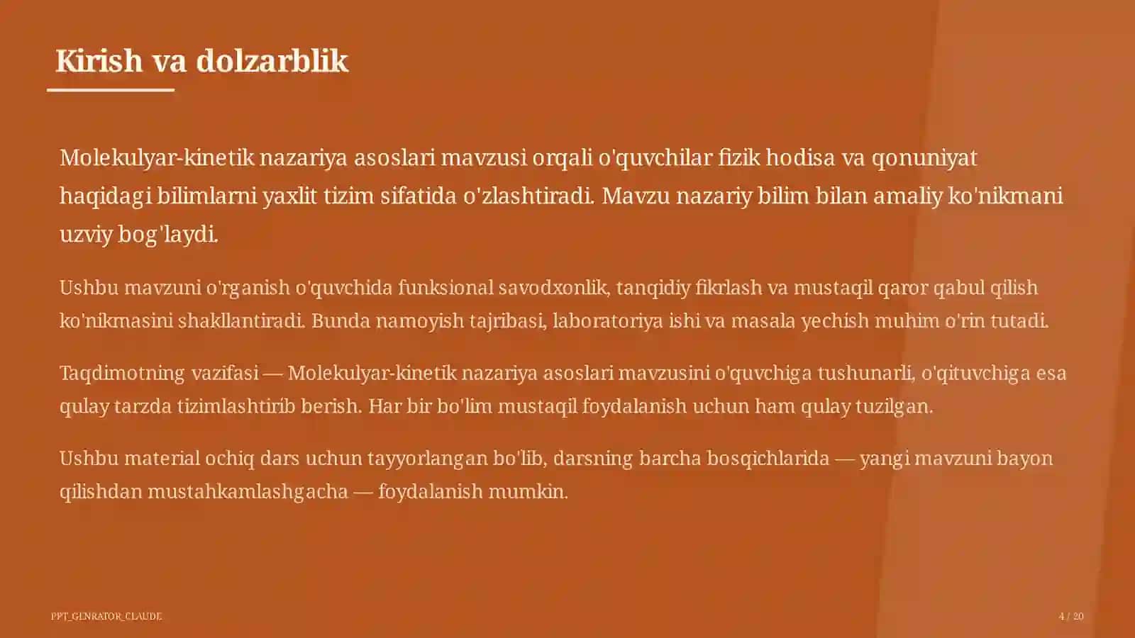 Molekulyar-kinetik nazariya asoslari (10-sinf) 4
