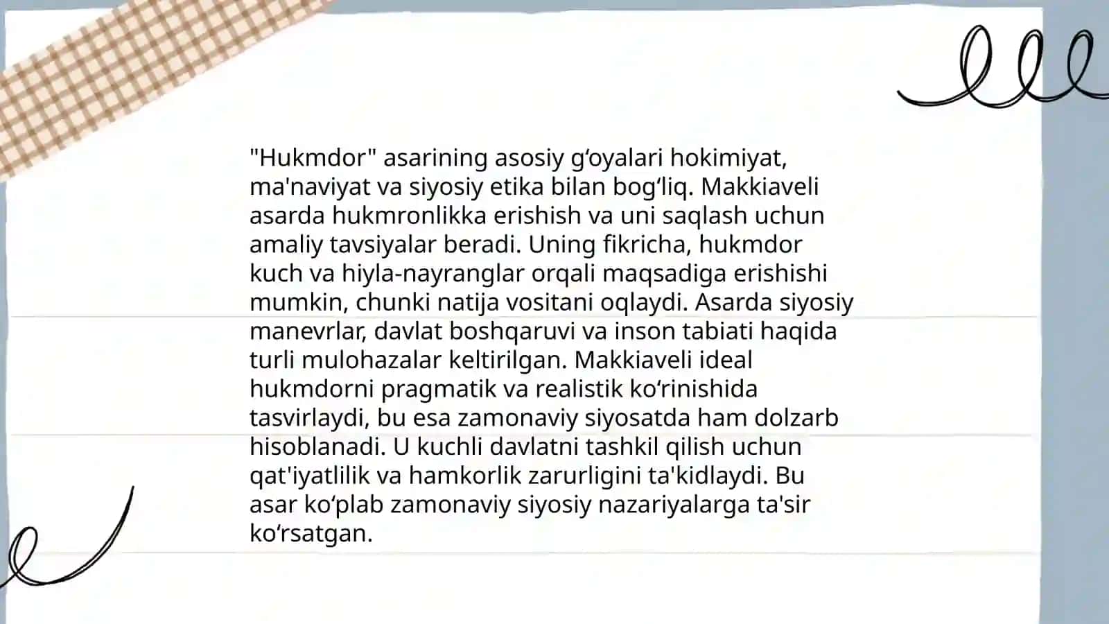 Makiavillining hukmdori asari buyicha 4
