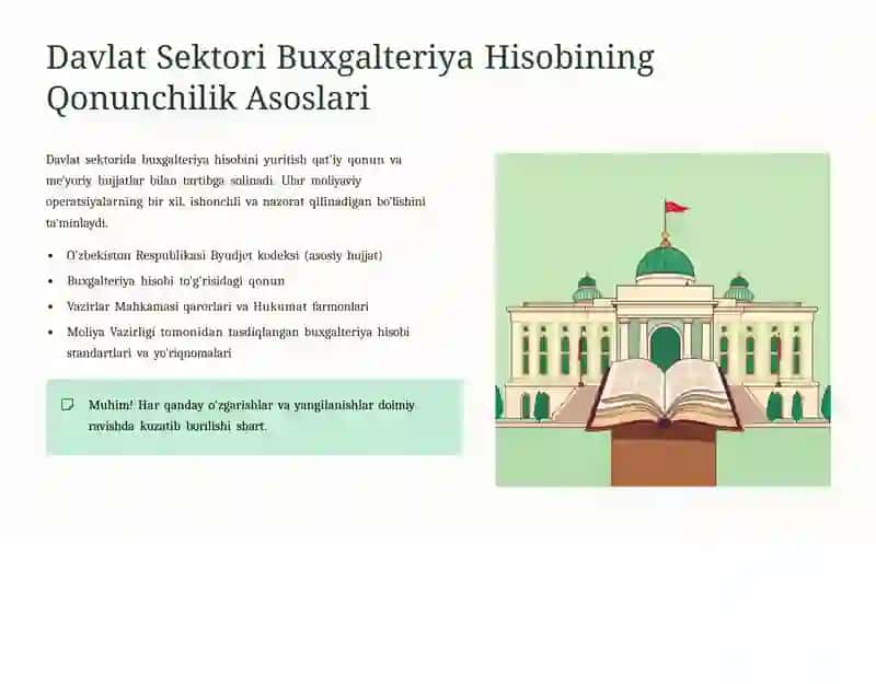 Davlat Sektori Buxgalteriya Hisobini Tashkil Etish va Yuritish 4
