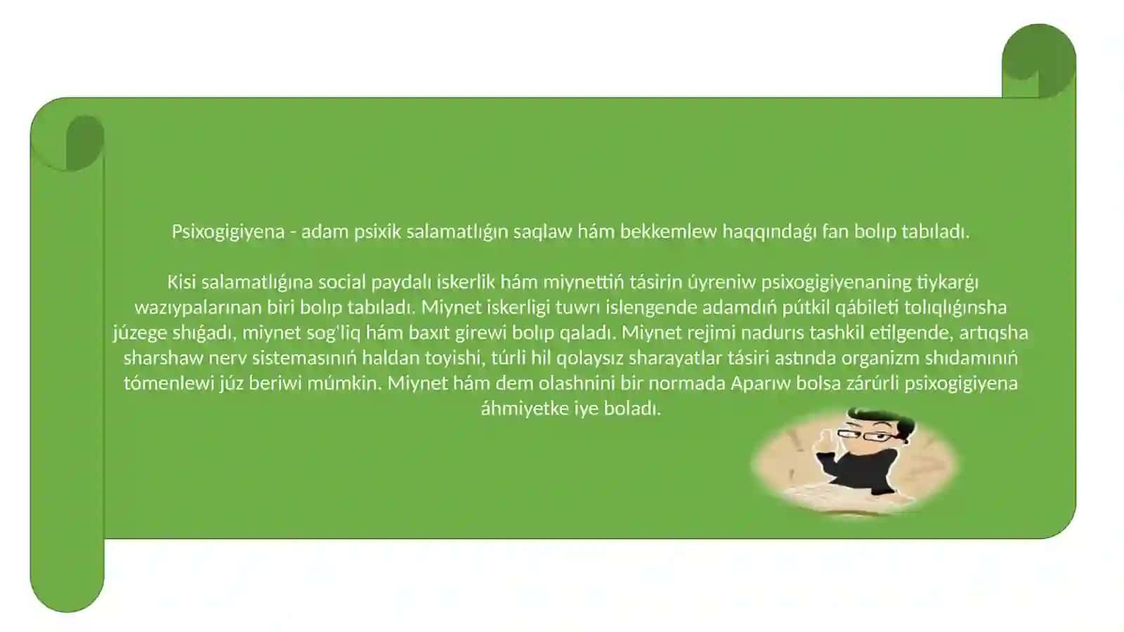 Psixogigiyena medicinalıq psixologiyasiniń tarmaǵı retinde 4