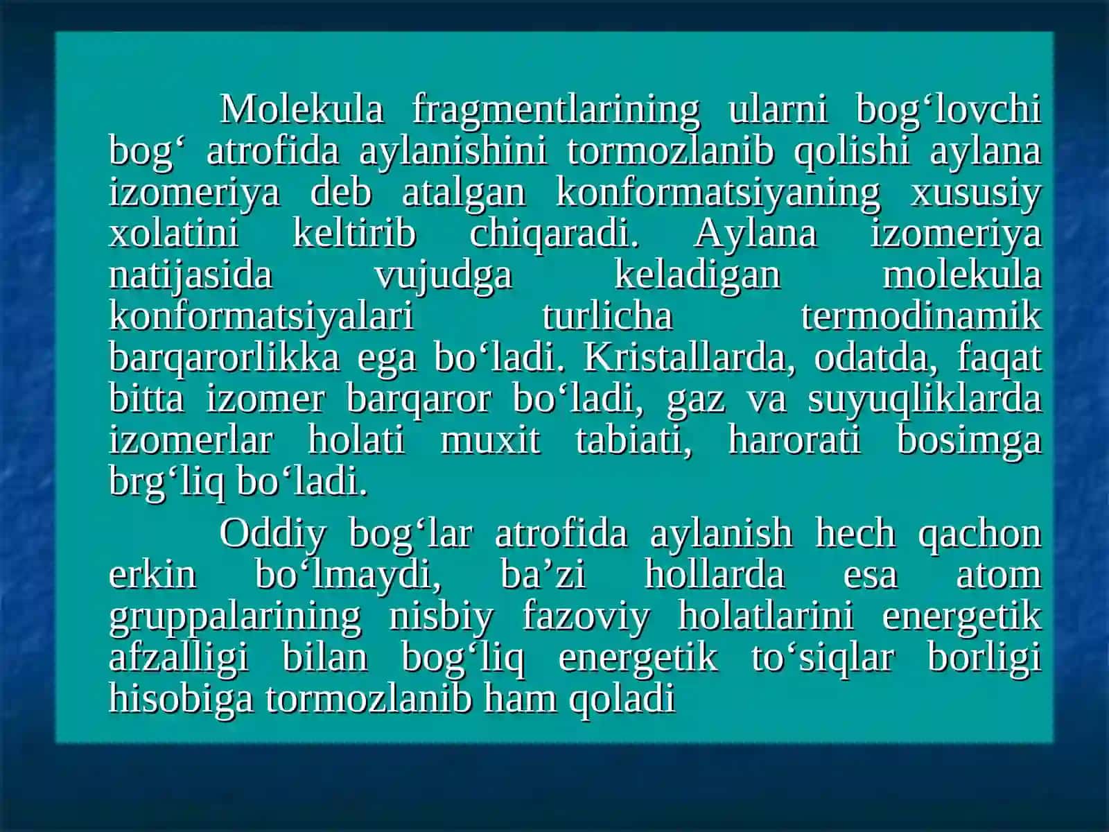 Ichki molekulyar aylanish 4