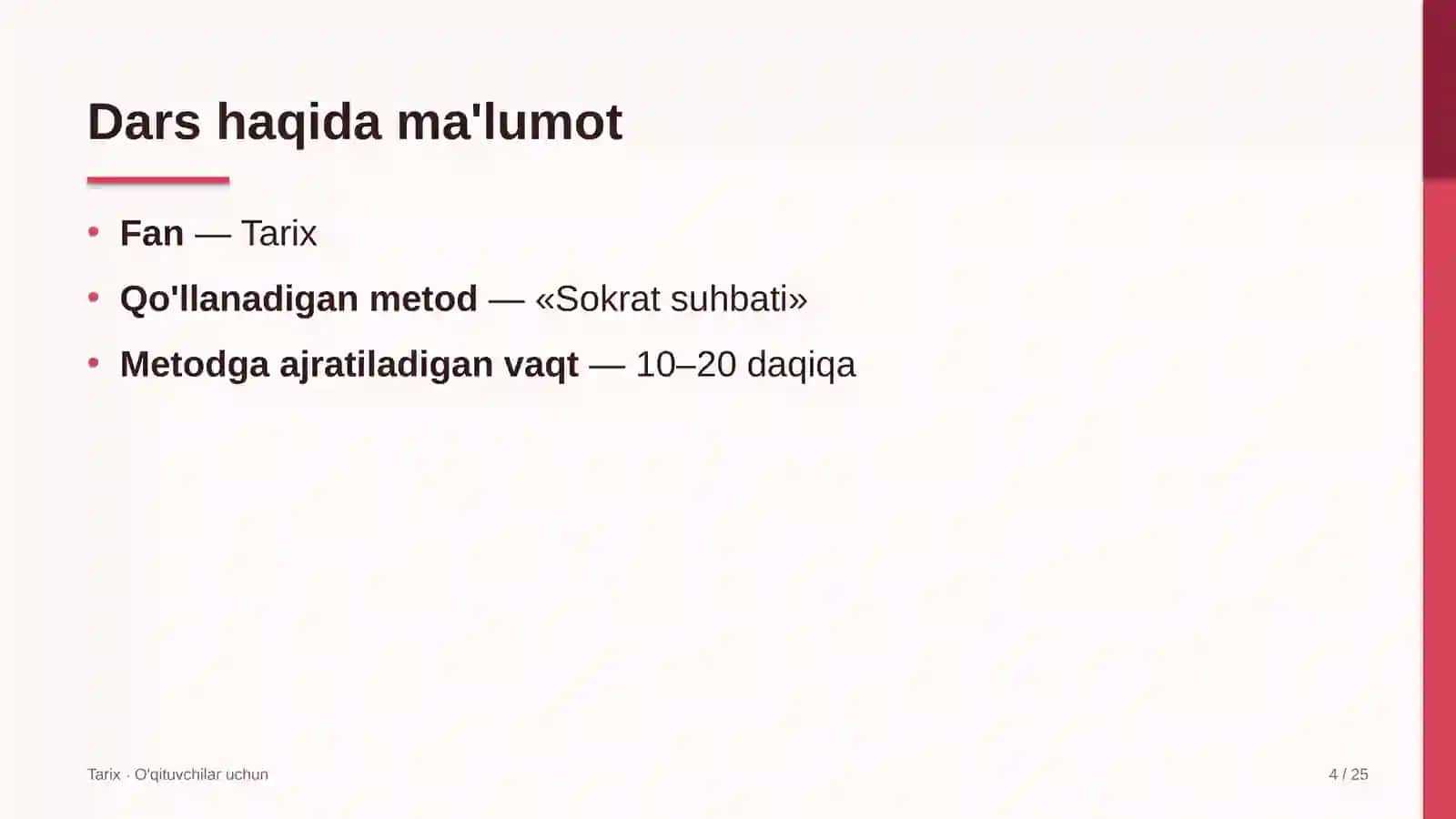 tarix darslarida sokrat suhbati metodidan foydalanish 8710 4
