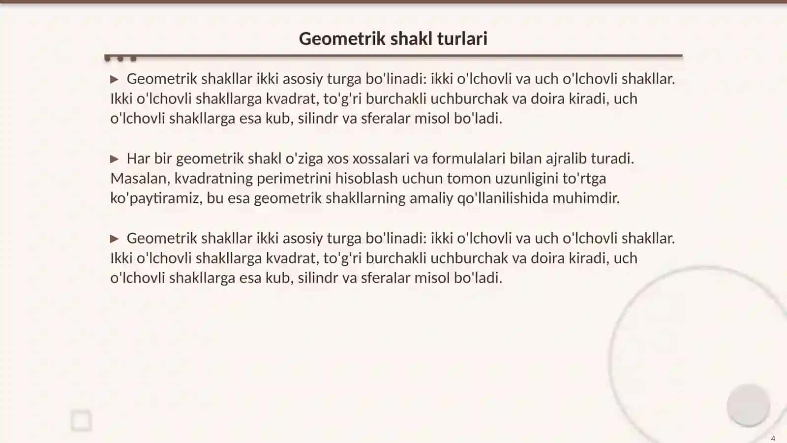 Geometrik shakl 4