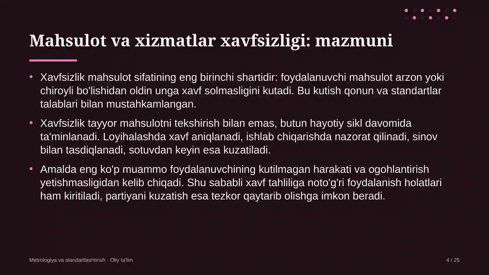 Antimonopol organlarda mahsulot va xizmatlar xavfsizligini ta'minlash 4