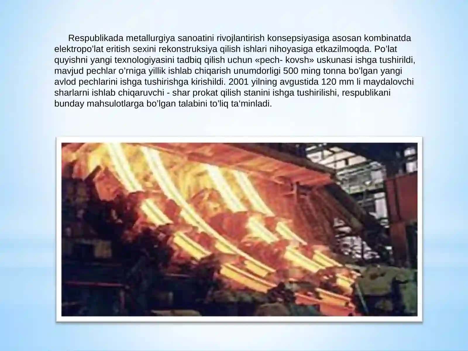 O‘zbekiston metall parchalari va chiqindilarini qayta ishlovchi Korxonalar 4