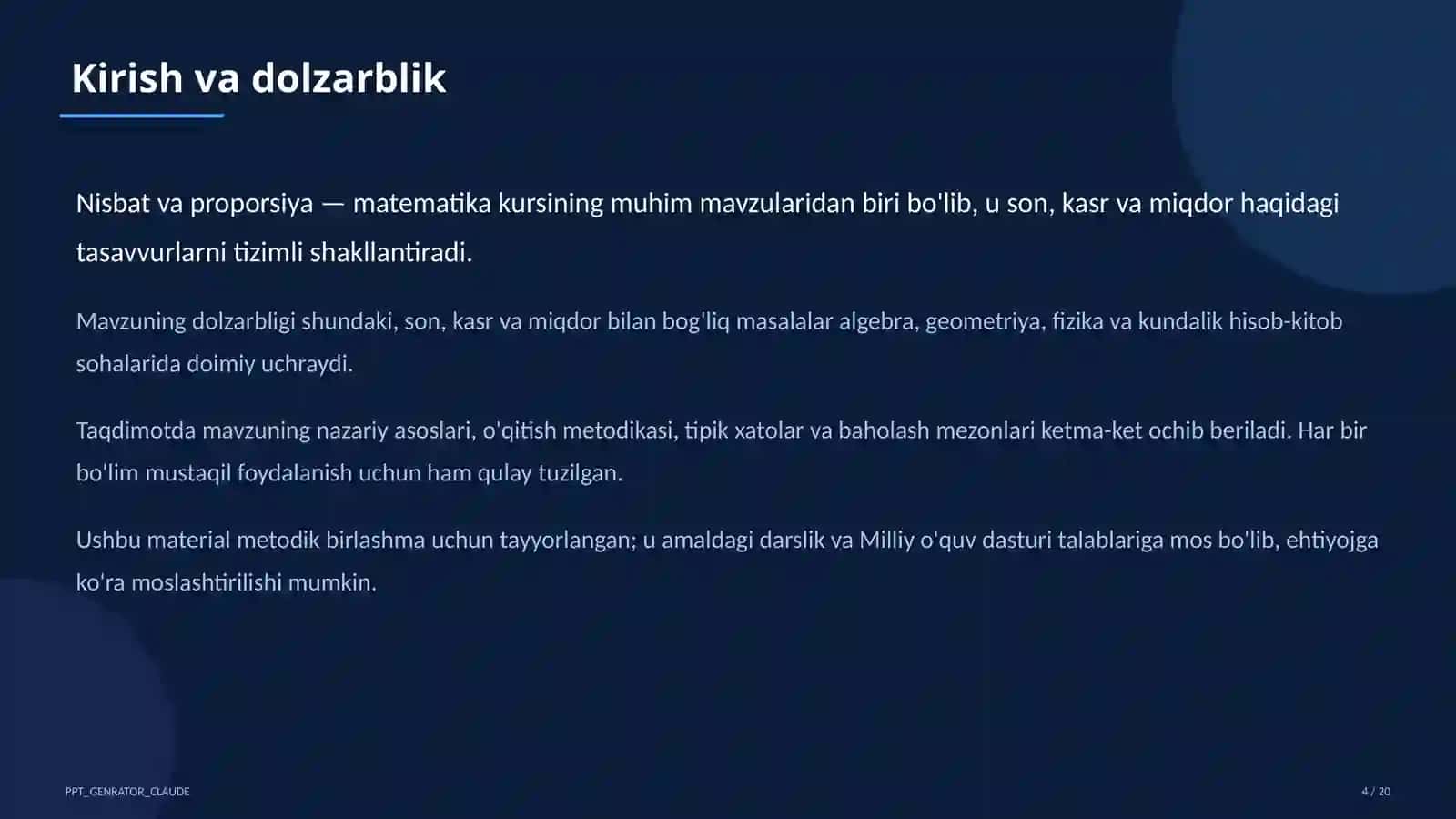Nisbat va proporsiya (6-sinf) 4