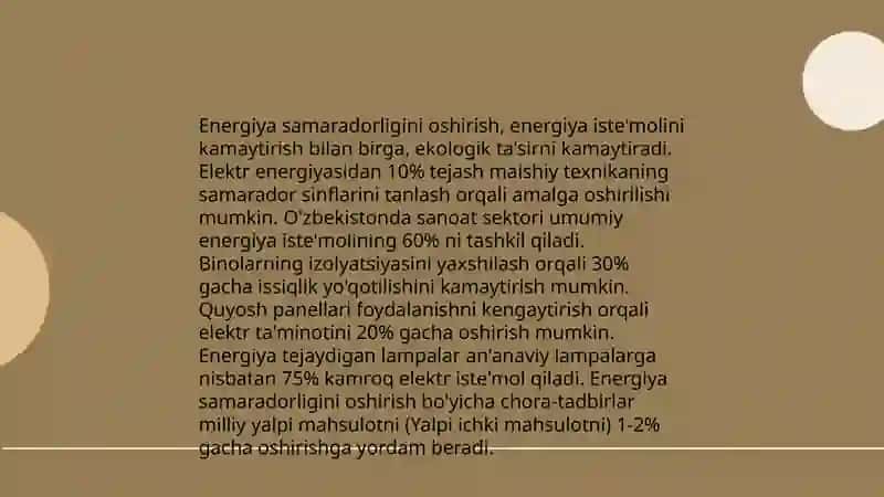 Energiya saqlash. Energetika va uning rivoji. Ochiq va yopiq sistemalar. 4