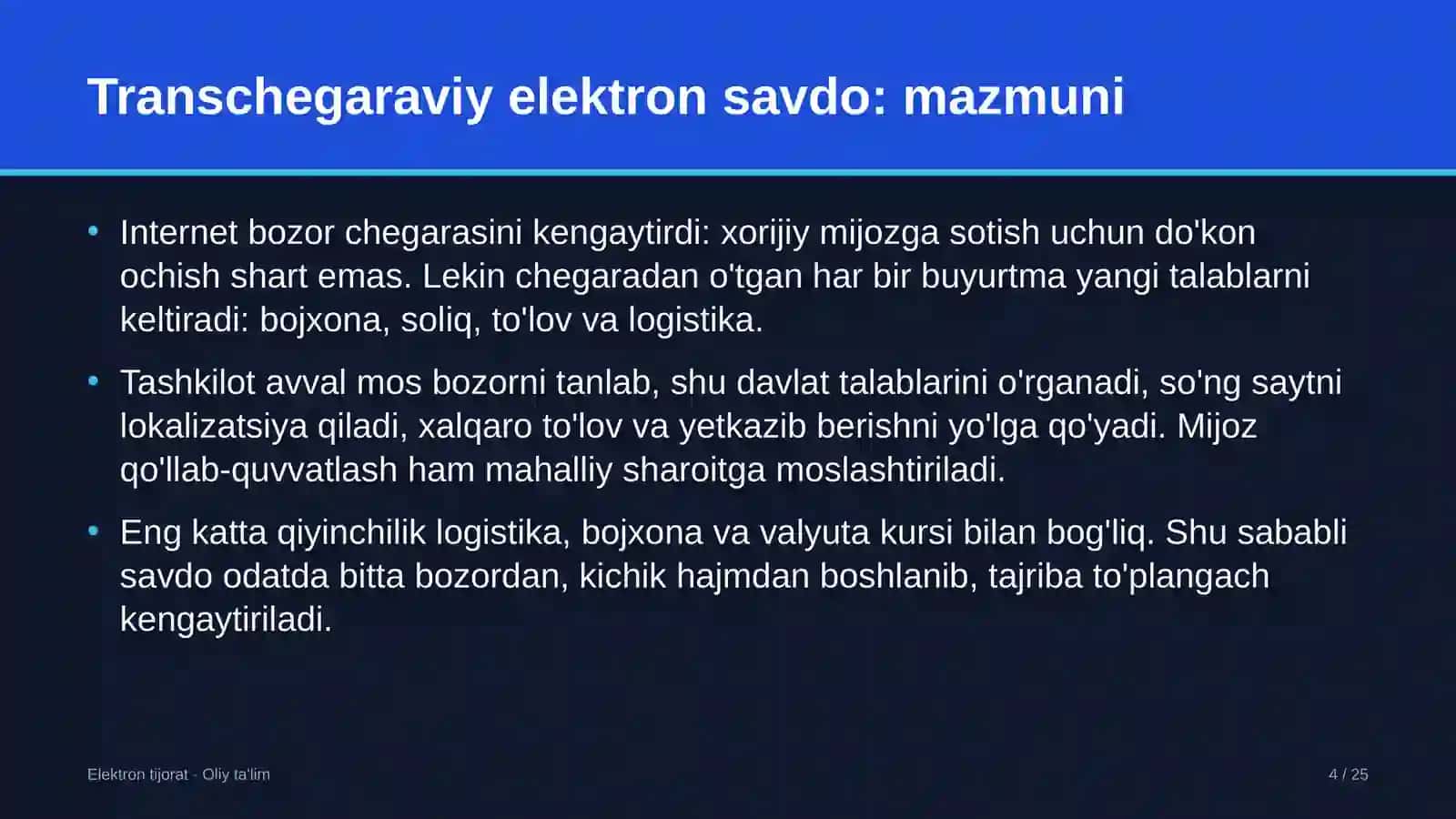 arxeologiya ekspeditsiyalarida transchegaraviy elektron savdo 9644 4