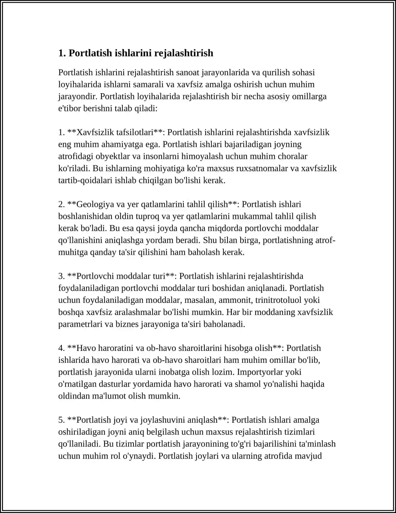 KARYER VA SHAXTALARDA PORTLATISH ISHLARINI TASHKILLASHTIRISH 4
