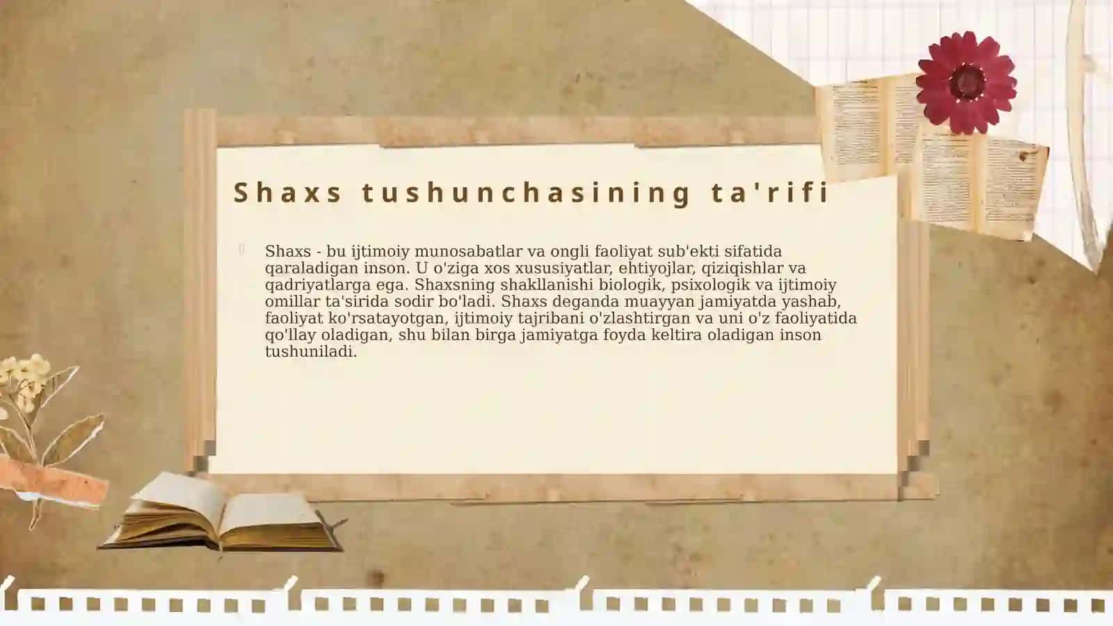 Shaxs  haqida  tushuncha. Shaxsni  o'rganuvchi  nazariyalar 4