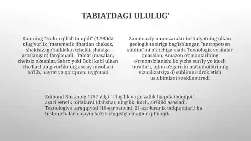 Tabiat va texnogen sivilizatsiya estetikasi 4