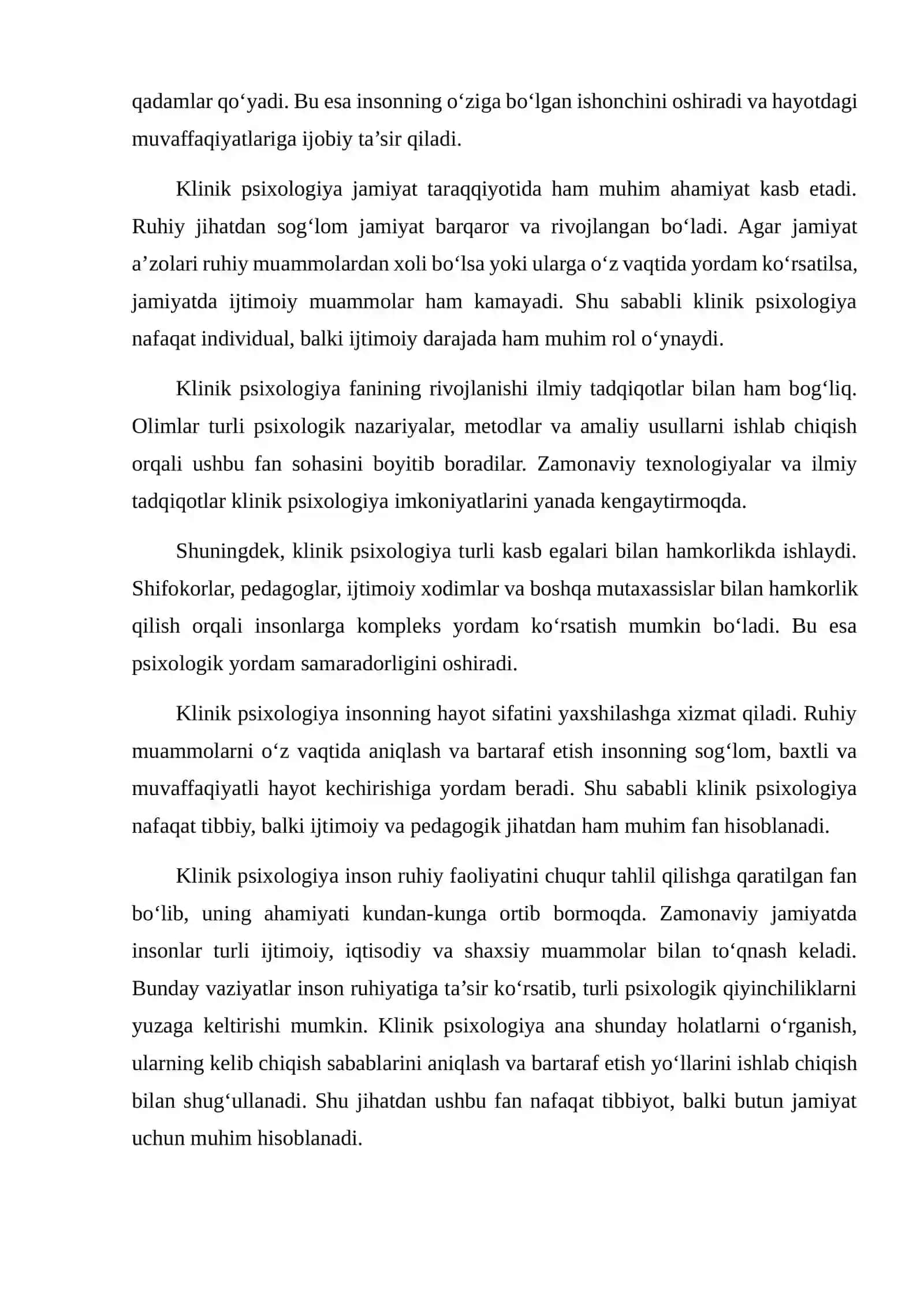 Klinik psixologiyadan maqolalar to'plami 4