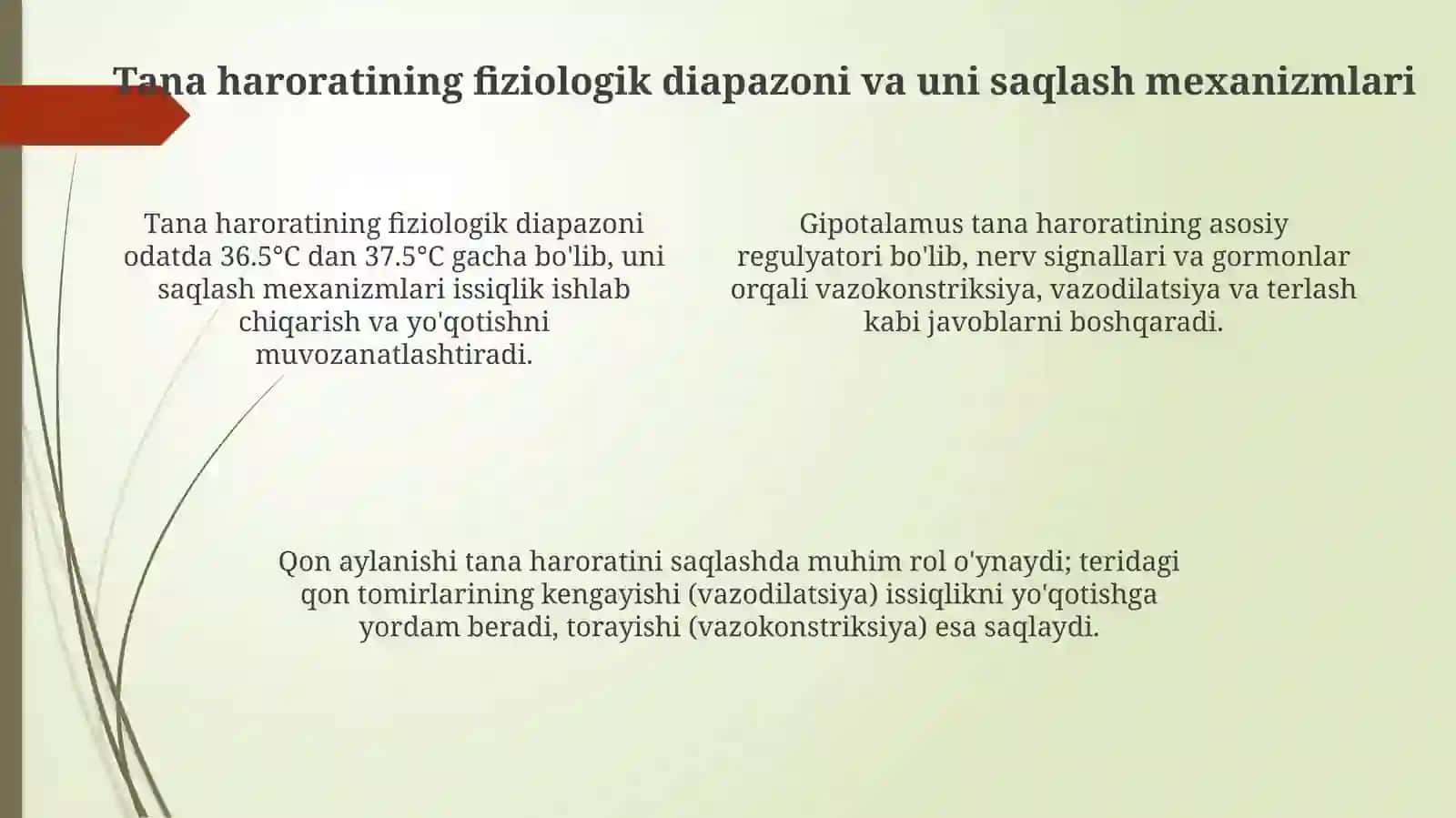 Termoregulyatsiya jarayonining fizik asoslari 4