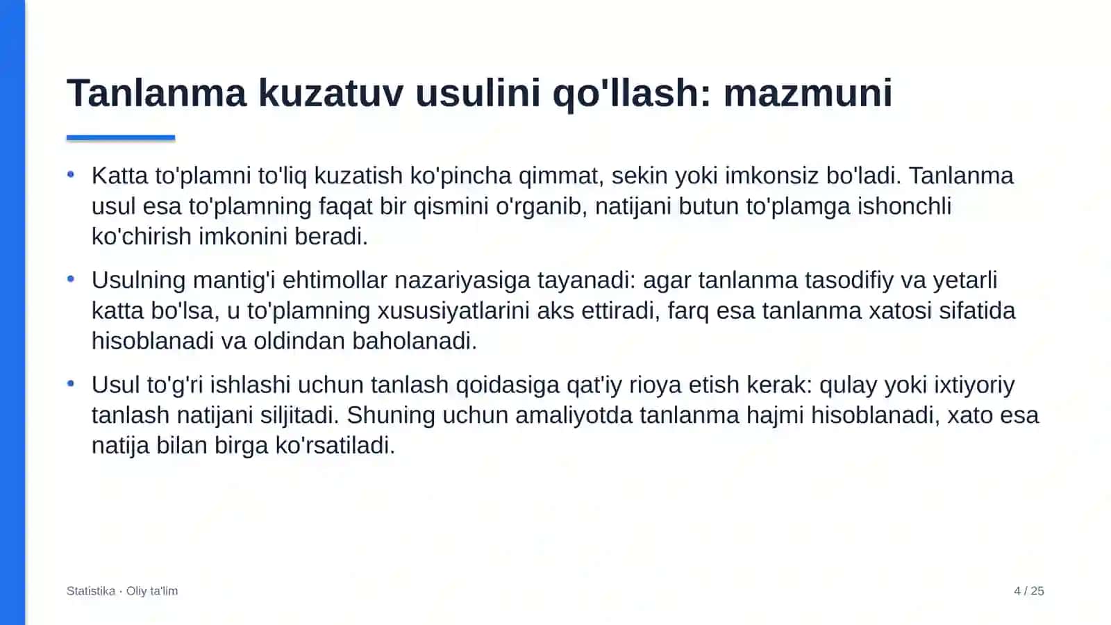 oshxonalarda tanlanma kuzatuv usulini qo'llash 3591 4
