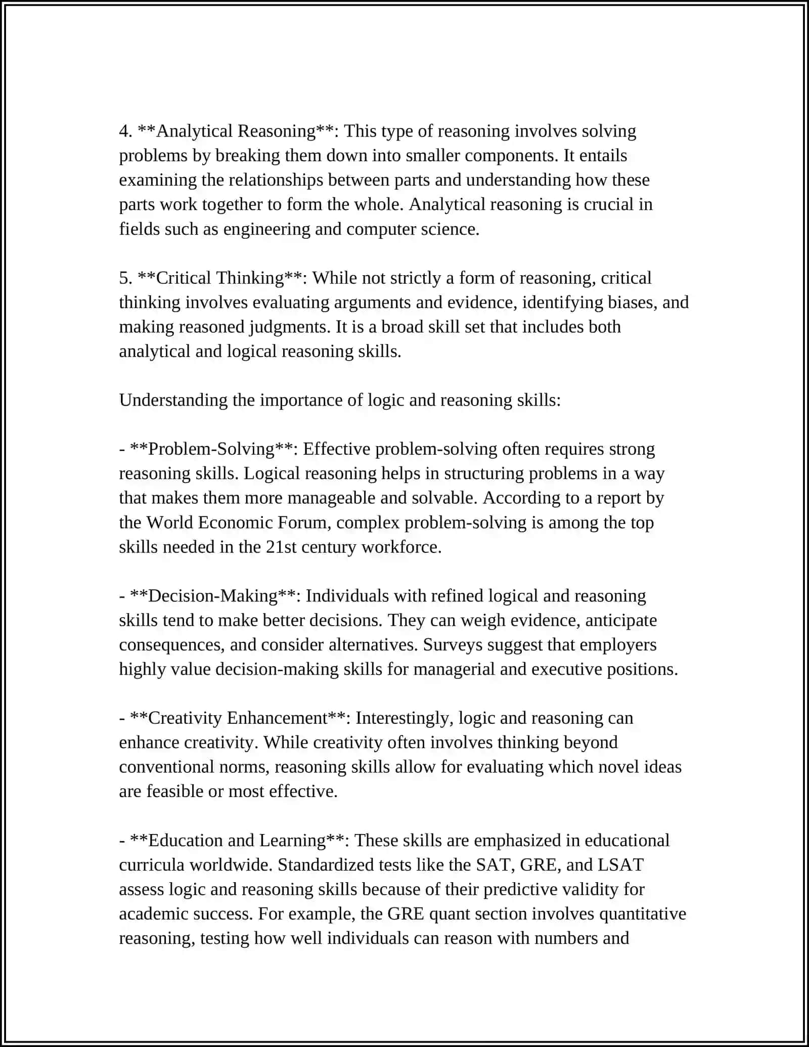 CRITICAL ANALYTICAL THINKING 4